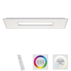 LED Panel, 120x40 cm, Cut-Outs, dimmbar, Fernbedienung, RGB+W