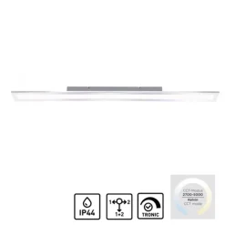 LED-Panel, 120x10cm, IP44, Badezimmer Panel, Serienschaltung, modern