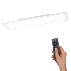 LED Panel, zus. Rahmenlicht, weiß, 120x30cm, Fernbedienung, getr. schaltbar