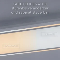 LED Panel, zus. Rahmenlicht, weiß, 120x30cm, Fernbedienung, getr. schaltbar