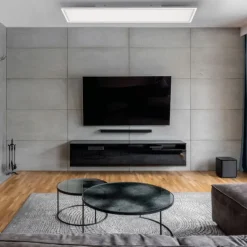 LED Panel, zus. Rahmenlicht, weiß, 120x30cm, Fernbedienung, getr. schaltbar