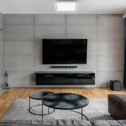 LED Panel, zus.Rahmenlicht, weiß, 30x30cm, Fernbedienung, getr.schaltbar