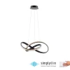 LED Pendellampe BRILLA schwarz geschwungen dimmbar Kristallglas Optik