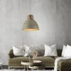 LED Pendellampe 1 flammig beige retro schwenkbar Industrie Style