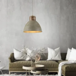 LED Pendellampe 1 flammig beige retro schwenkbar Industrie Style