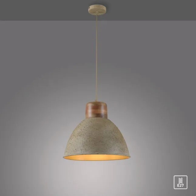 LED Pendellampe 1 flammig beige retro schwenkbar Industrie Style
