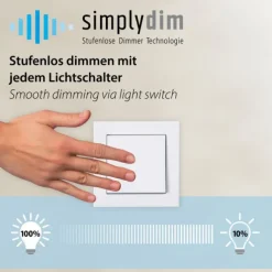 LED Pendellampe 1 flammig rund schwarz dimmbar höhenverstellbar
