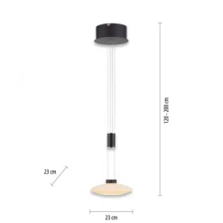 LED Pendellampe 1 flammig rund schwarz dimmbar höhenverstellbar