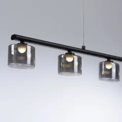 LED Pendellampe schwarz 5 flammig höhenverstellbar Esstischlampe
