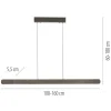 LED Pendelleuchte ADRIANA dunkel-metal-braun höhenverstellbar dimmbar