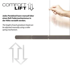 LED Pendelleuchte ADRIANA dunkel-metal-braun höhenverstellbar dimmbar
