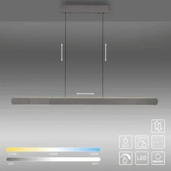 LED Pendelleuchte ADRIANA dunkel-metal-braun höhenverstellbar dimmbar
