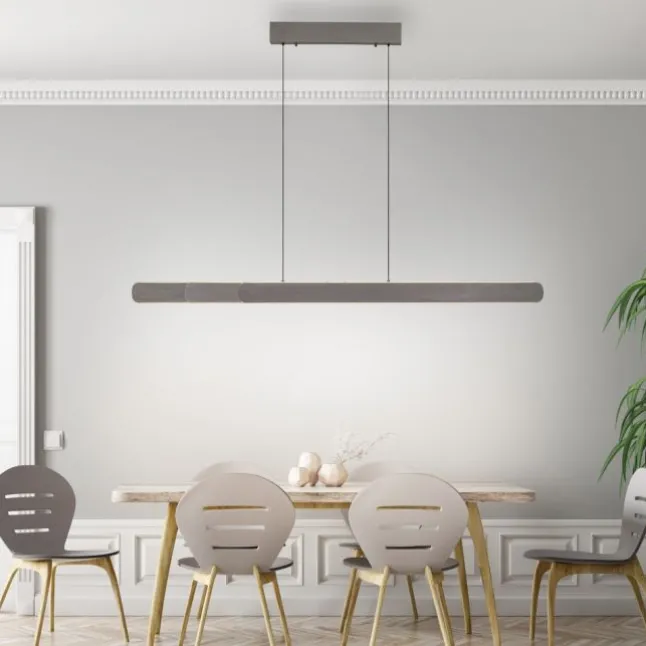 LED Pendelleuchte ADRIANA dunkel-metal-braun höhenverstellbar dimmbar
