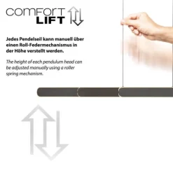 LED Pendelleuchte ADRIANA schwarz höhenverstellbar dimmbar CCT