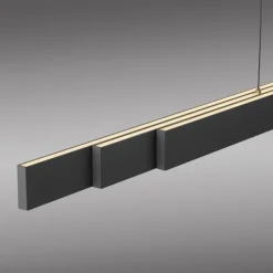 LED Pendelleuchte ADRIANA SQUARE, anthrazit, Dimmer, ausziehbar, warm- bis kaltweiß