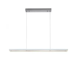 LED-Pendelleuchte, alufarben, Fernbedienung, RGB, CCT, Memory