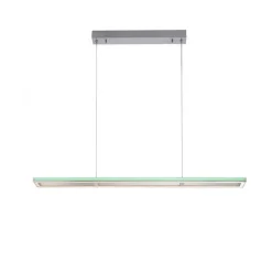 LED-Pendelleuchte, alufarben, Fernbedienung, RGB, CCT, Memory