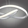 LED-Pendelleuchte, alufarben, dimmbar, höhenverstellbar