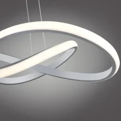 LED-Pendelleuchte, alufarben, dimmbar, höhenverstellbar
