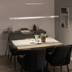 LED-Pendelleuchte, Alu, höhenverstellbar, ausziehbar, Touchdimmer