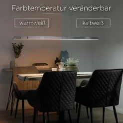 LED-Pendelleuchte, Alu, höhenverstellbar, ausziehbar, Touchdimmer