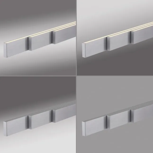 LED Pendelleuchte aluminium ADRIANA SQUARE, dimmer, ausziehbar, warm- bis kaltweiß