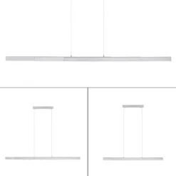 LED-Pendelleuchte, aluminium, höhenverstellbar, ausziehbar