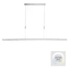 LED-Pendelleuchte, aluminiumfarben, lineare Form, verstellbare Leuchtkörper