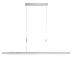 LED-Pendelleuchte, aluminiumfarben, lineare Form, verstellbare Leuchtkörper