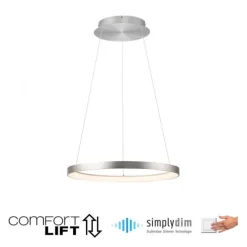 LED Pendelleuchte aluminium höhenverstellbar dimmbar Memoryfunktion