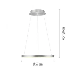 LED Pendelleuchte aluminium höhenverstellbar dimmbar Memoryfunktion
