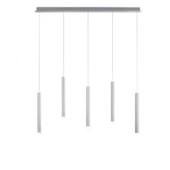 LED-Pendelleuchte Alu silber warmweiß, IP20, Innenleuchte