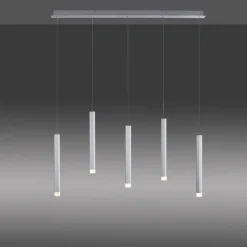 LED-Pendelleuchte Alu silber warmweiß, IP20, Innenleuchte