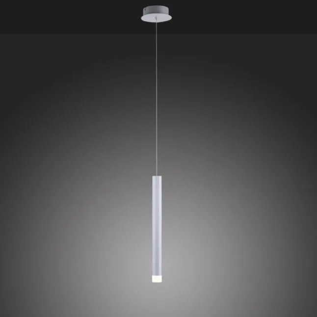 LED-Pendelleuchte Alu silber warmweiß, IP20, Innenleuchte