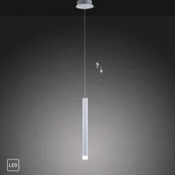 LED-Pendelleuchte Alu silber warmweiß, IP20, Innenleuchte