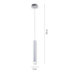 LED-Pendelleuchte Alu silber warmweiß, IP20, Innenleuchte