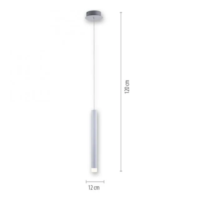 LED-Pendelleuchte Alu silber warmweiß, IP20, Innenleuchte