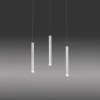 LED-Pendelleuchte Alu silber warmweiß, IP20, Innenleuchte