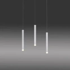 LED-Pendelleuchte Alu silber warmweiß, IP20, Innenleuchte