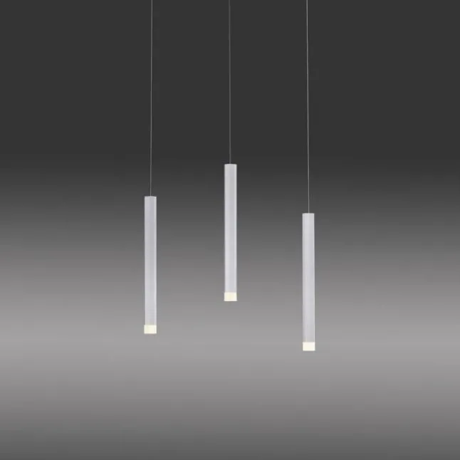 LED-Pendelleuchte Alu silber warmweiß, IP20, Innenleuchte