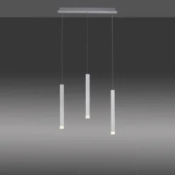 LED-Pendelleuchte Alu silber warmweiß, IP20, Innenleuchte