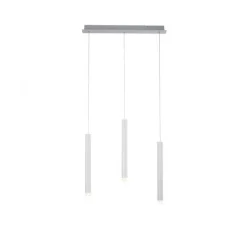 LED-Pendelleuchte Alu silber warmweiß, IP20, Innenleuchte