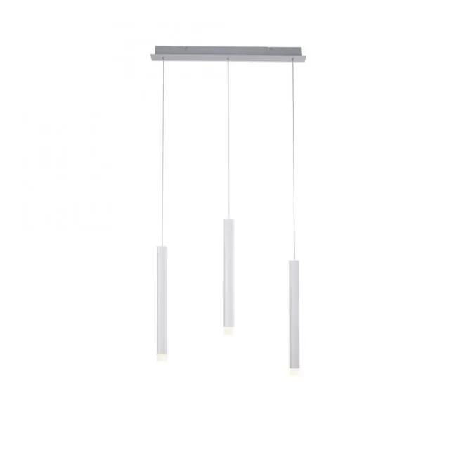 LED-Pendelleuchte Alu silber warmweiß, IP20, Innenleuchte