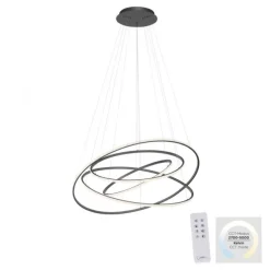 LED Pendelleuchte anthrazit dimmbar CCT Memoryfunktion höhenverstellbar