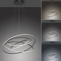 LED Pendelleuchte anthrazit dimmbar CCT Memoryfunktion höhenverstellbar