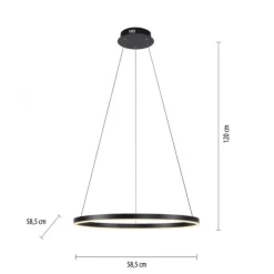 LED Pendelleuchte anthrazit rund Ø60cm dimmbar Switchmo warmweiß
