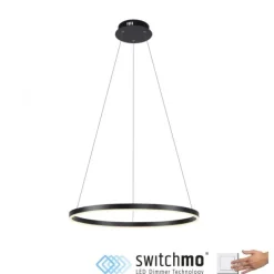 LED Pendelleuchte anthrazit rund Ø60cm dimmbar Switchmo warmweiß