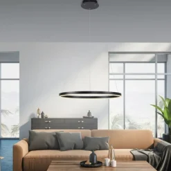 LED Pendelleuchte anthrazit rund Ø60cm dimmbar Switchmo warmweiß