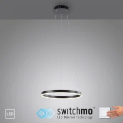 LED Pendelleuchte anthrazit rund Ø40cm dimmbar Switchmo warmweiß