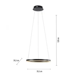 LED Pendelleuchte anthrazit rund Ø40cm dimmbar Switchmo warmweiß